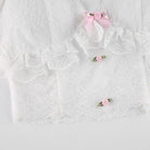 Ethereal Lace and Rosebud Bustier Crop Top - top