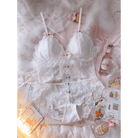 Ethereal Lace and Rosebud Bustier Crop Top - Cosparty