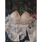 Ethereal Lace and Rosebud Bustier Crop Top - Cosparty