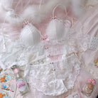 Ethereal Lace and Rosebud Bustier Crop Top - top