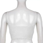 Ethereal Lace and Rosebud Bustier Crop Top - Cosparty