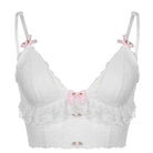 Ethereal Lace and Rosebud Bustier Crop Top - Cosparty