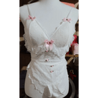 Ethereal Lace and Rosebud Bustier Crop Top - Cosparty