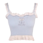 Ethereal Nymphette Knit Bow Camisole Tank Top - top