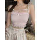 Ethereal Nymphette Knit Camisole Tank Top - Pink / S - shirt