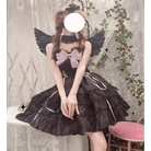 Ethereal Princess Lace Dress with Ruffles and Bows - Cosparty