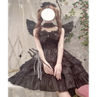 Angel Assembly Lolita Dress - All Black / S - dress