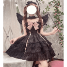 Ethereal Princess Lace Dress with Ruffles and Bows - Cosparty