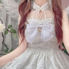 Ethereal Princess Lace Dress with Ruffles and Bows - dress