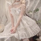 Ethereal Princess Lace Dress with Ruffles and Bows - Cosparty