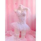 Exquisite Lace and Tulle Bride Bodysuit for Elegant Princess Looks - Cosparty