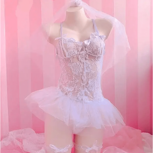 Exquisite Lace and Tulle Bride Bodysuit for Elegant Princess Looks - Cosparty