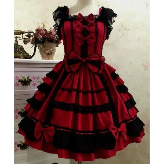 Exquisite Royal Victorian Lolita Dress with Luxurious Detailing - Red / S - Dress