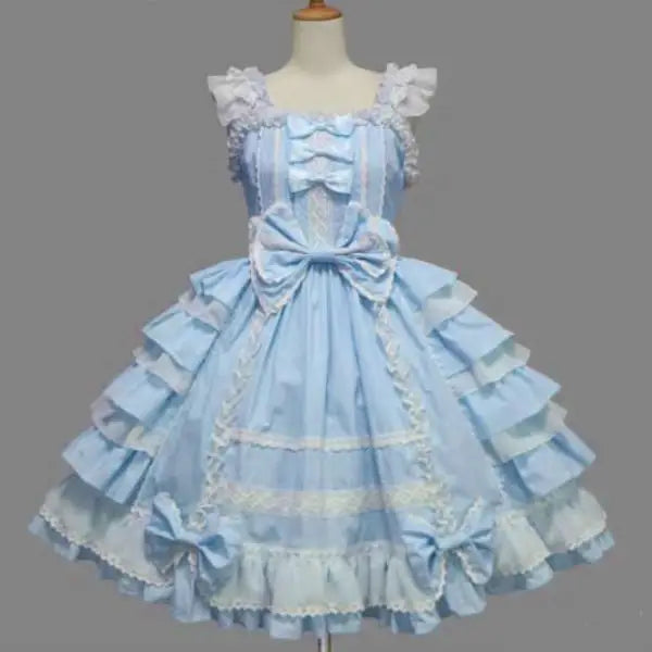 Exquisite Royal Victorian Lolita Dress with Luxurious Detailing - Sky Blue / S - Dress