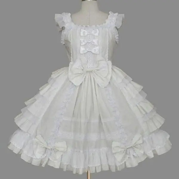 Exquisite Royal Victorian Lolita Dress with Luxurious Detailing - White / S - Dress