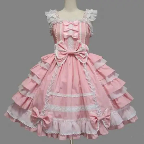 Exquisite Royal Victorian Lolita Dress with Luxurious Detailing - Pink / S - Dress