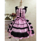 Exquisite Royal Victorian Lolita Dress with Luxurious Detailing - Black & Pink / S - Dress