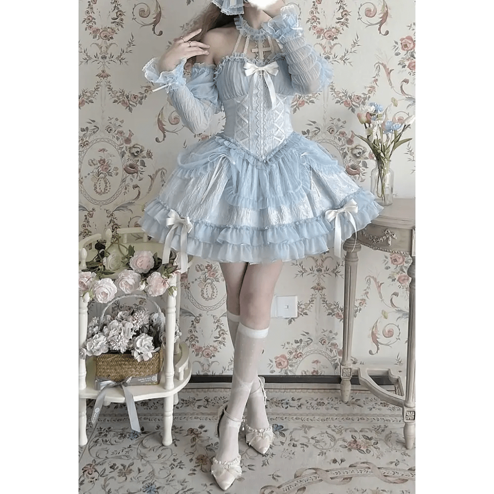 Exquisite Royal Victorian Lolita Dress with Luxury Detailing - Cosparty