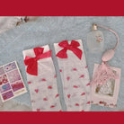 Fabulous Heart Stockings with Silky Red Ribbons - stockings