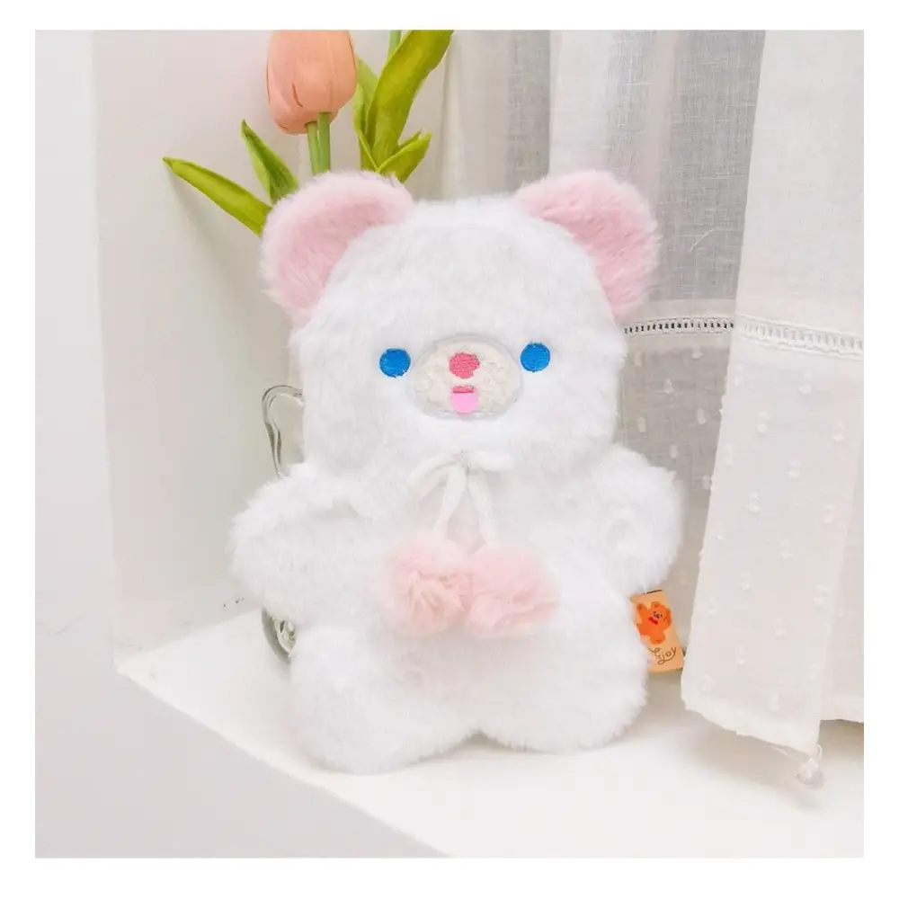 Fairy-Kei Baby Bear Plush Cosmetic and Stationery Bag - White Bear - bags