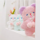 Fairy-Kei Baby Bear Plush Cosmetic and Stationery Bag - Pink Bear - bags