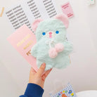 Fairy-Kei Baby Bear Plush Cosmetic and Stationery Bag - Green Bear - bags