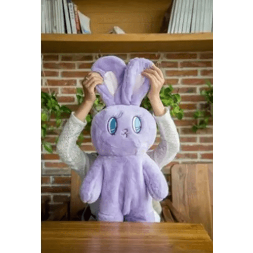 Fairy Kei Bunny Book Bag in Plush Material for Kawaii Style - Cosparty