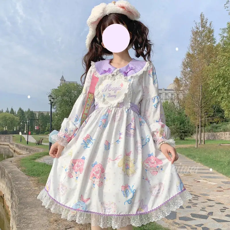 Fairy Kei Bunny Rabbit Lolita Dress for Pastel Princesses - dress