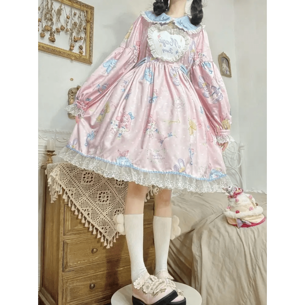 Fairy Kei Bunny Rabbit Lolita Dress for Pastel Princesses - Cosparty