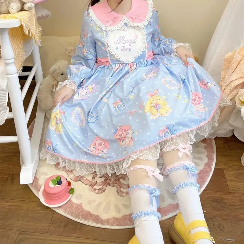 Fairy Kei Bunny Rabbit Lolita Dress for Pastel Princesses - Cosparty