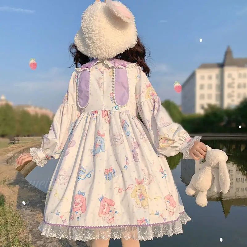 Fairy Kei Bunny Rabbit Lolita Dress for Pastel Princesses - dress