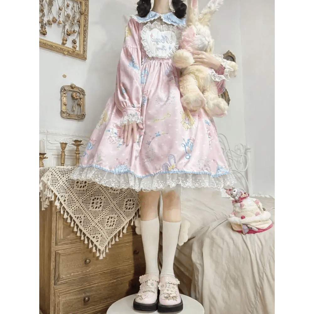 Fairy Kei Bunny Rabbit Lolita Dress for Pastel Princesses - Cosparty