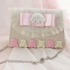 Fairy-Kei Inspired Plush Handbag in Fuzzy Lamb and Bear Designs - bag