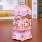 fairy kei musical carousel merry go round fairy pony unicorn pastel aesthetic resin ceramic music box led light up flashing lights by Cosparty