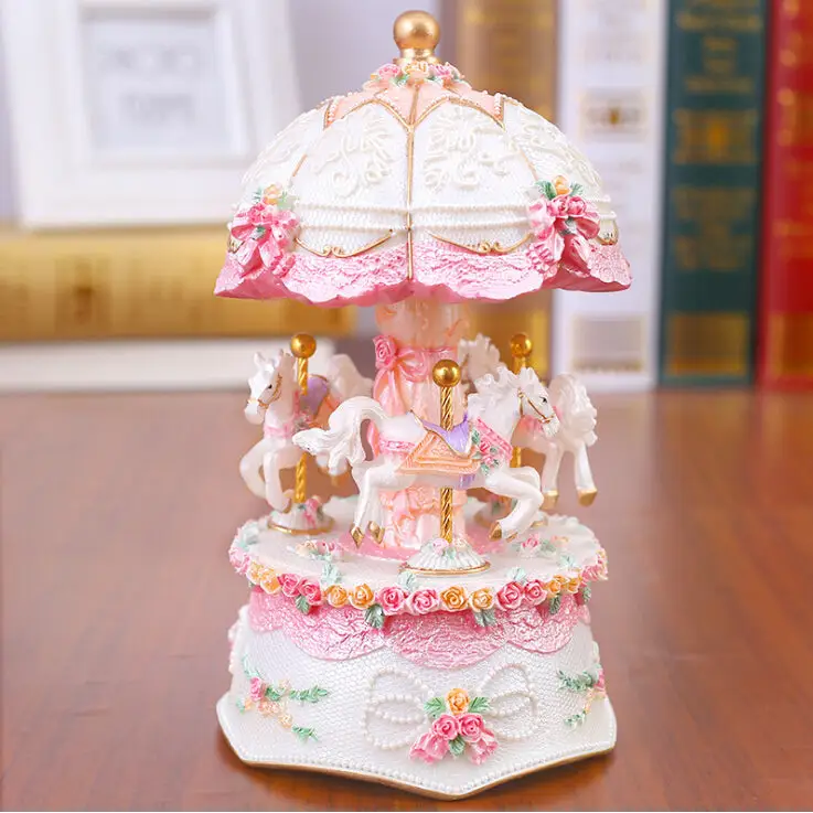 Fairy-Kei Musical Light-Up Carousel for Home Decor - Home Decor