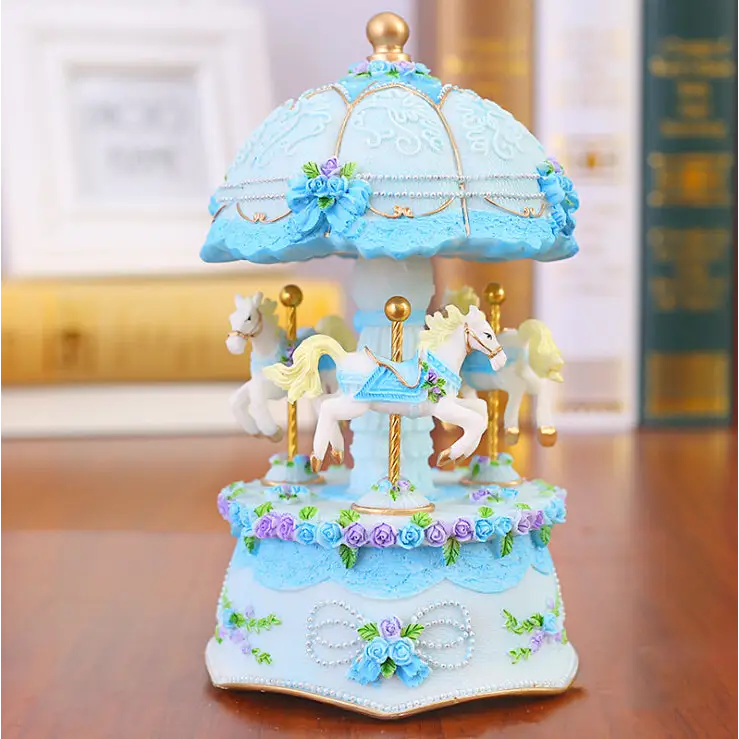 Fairy-Kei Musical Light-Up Carousel for Home Decor - Home Decor