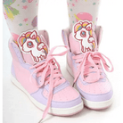 Fairy Kei Rainbow Unicorn Hi Tops for Comfort and Kawaii Style - Cosparty