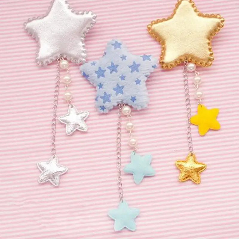 Fairy - Kei Star Hair Clip with Charms and Pearls for Kawaii Style - Cosparty