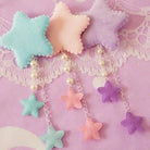 Fairy-Kei Star Hair Clip with Charms and Pearls for Kawaii Style - jewelry