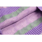 Fairy Kei Vintage Knit Cardigan Sweater with Pastel Patterns - Cosparty