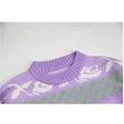 Fairy Kei Vintage Knit Cardigan Sweater with Pastel Patterns - Cosparty