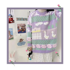 Fairy Kei Vintage Knit Cardigan Sweater with Pastel Patterns - sweater