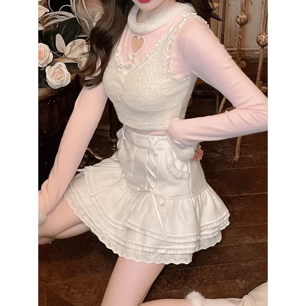 Fairycore Outfit with 50cm Waist Skirt for an Angelic Ensemble - Cosparty