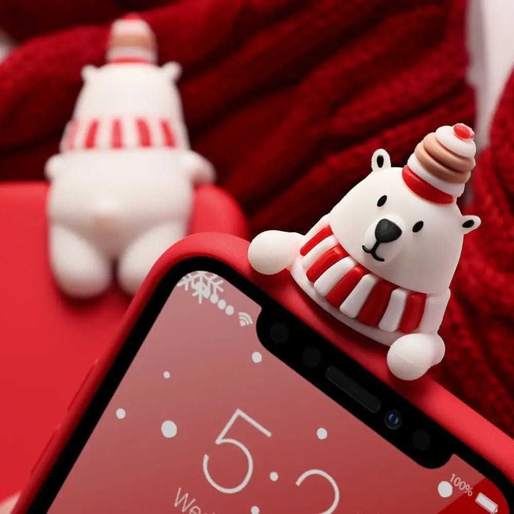 Festive 3D Soft Rubber Christmas Character Case for Apple iPhone - Cosparty