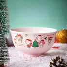 Festive Friends Serving Bowls for a Kawaii Holiday Celebration - Cosparty