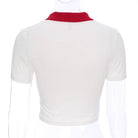 Fiesty Collared Zip Up Crop Top with I Aint Shit Design - Cosparty