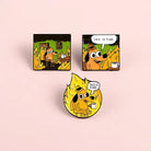 Fire Puppy Dog Meme Enamel Pin Perfect for Quirky Collectors - pin