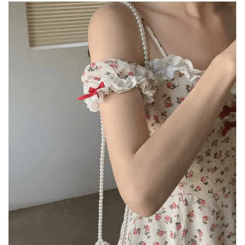 Floral Off the Shoulder Dress for an Angelic Look - Cosparty