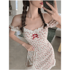 Floral Off the Shoulder Dress for an Angelic Look - Cosparty