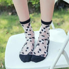 Floral Socks in Transparent Nylon for Cute Style - Cosparty